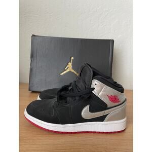 Nike Air Jordan 1 Mid Johnny Kilroy Black Red Silver Youth 4.5